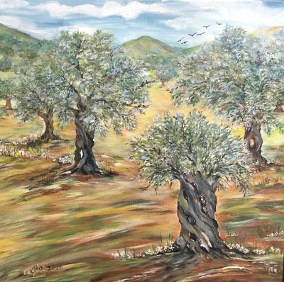 Zeytin Ağacı 30x30 cm Tüab - Ceyda Çoksezen