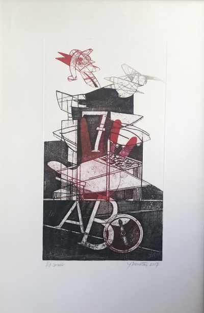  Gravür Baskı / Özgürüge yolculuk 50x70 cm - Yusuf Demirtaş