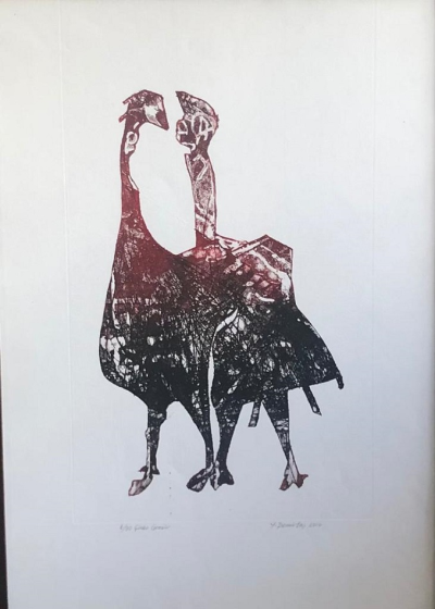  Gravür Baskı / Sevgililer 45x35 cm - Yusuf Demirtaş