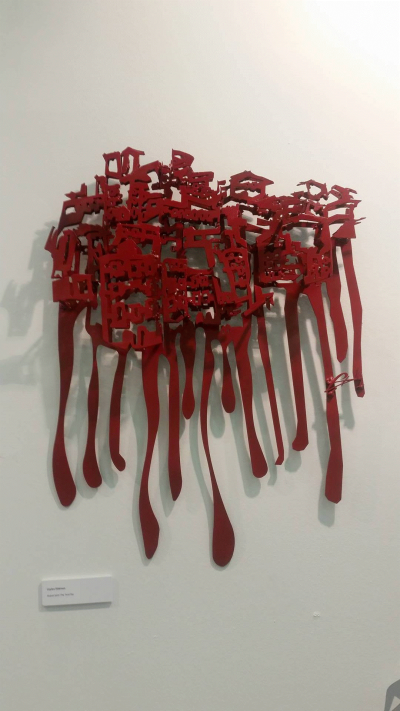 Akışkan Kent, 50x70x10, Metal, Boya