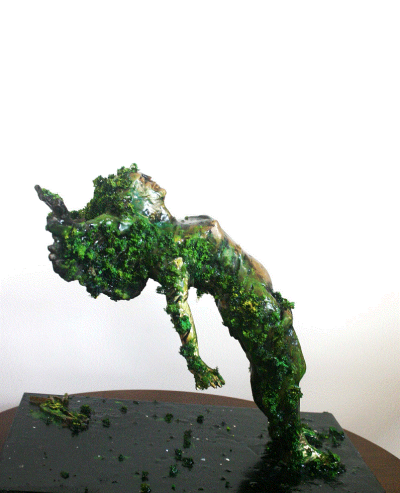 Cesaret ( Kanatlı Kız ), 20x30x20 cm, Bronz ve Karışık Teknik