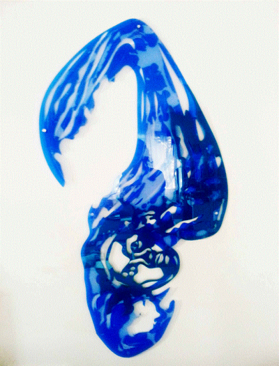 Dalga Saçlı Kız, 6x65x120 cm, Pleksiglas    