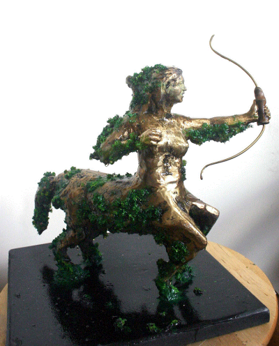 Sentor, 25x40x30 cm, Bronz ve Karışık Teknik