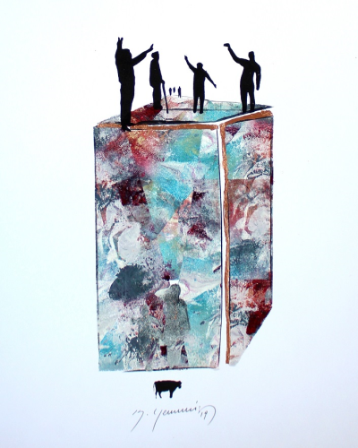 İnek Referandumu-Mono/Mix Baskı-62x83 cm