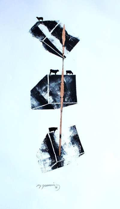 İneğe Veda-Mono/Mix Baskı-62x95 cm